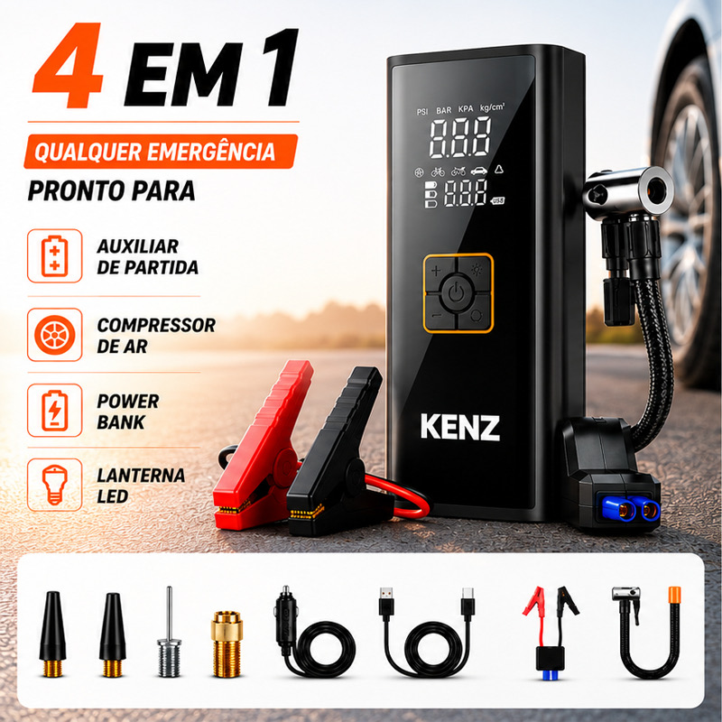 Kit de Emergência Automotiva 4 em 1 KENZ — foto 1