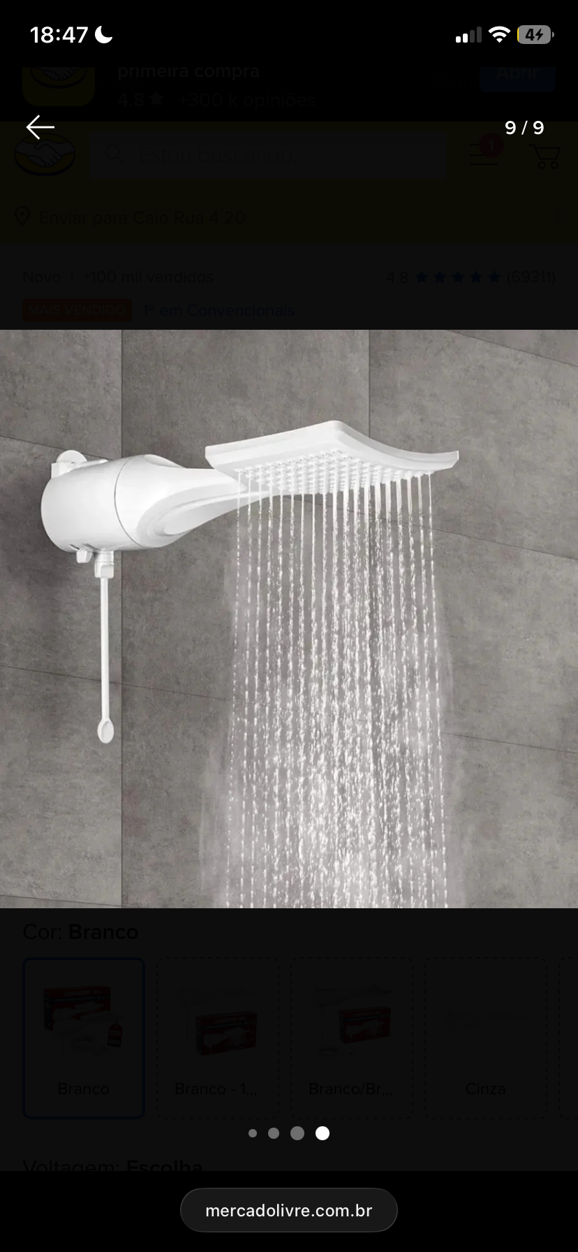 Chuveiro Lorenzetti Loren Shower Eletrônico 220 V 6800 W — foto 2