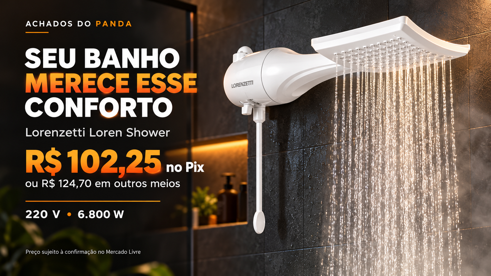 Chuveiro Lorenzetti Loren Shower Eletrônico 220 V 6800 W